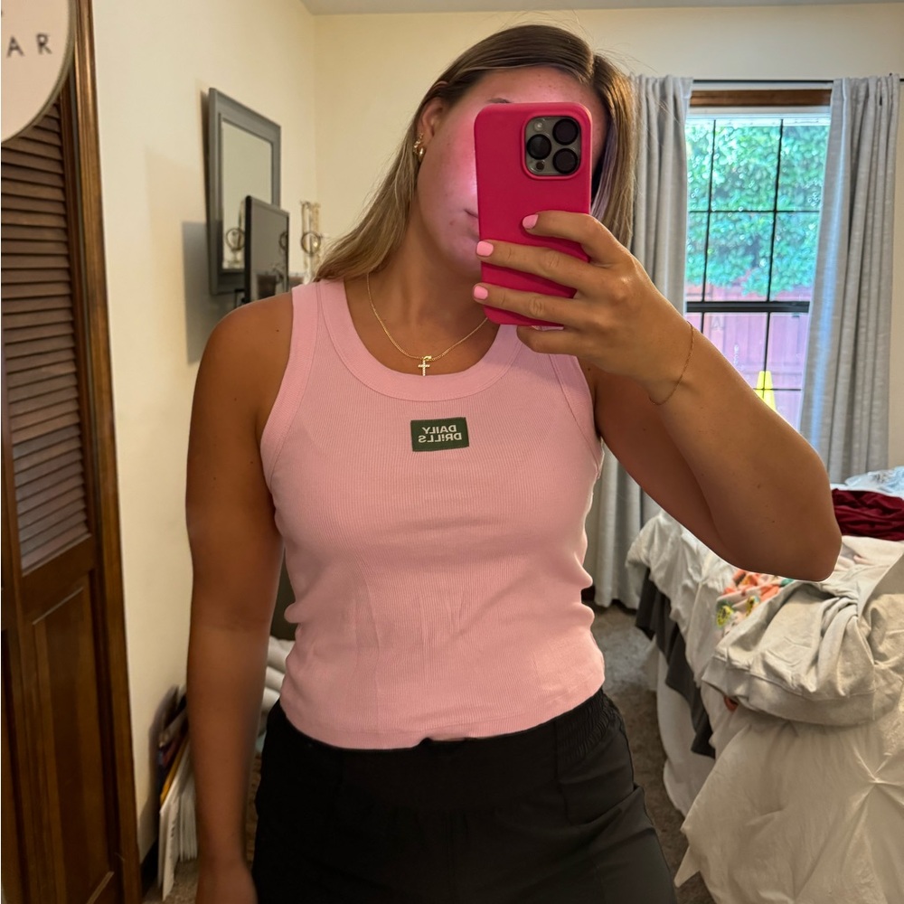 Daily Drills Pink Logo Tank